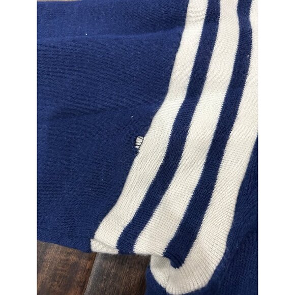 Vintage 80s Net Worth Blue Zip Up Jacket Striped Accents - Picture 7 of 8